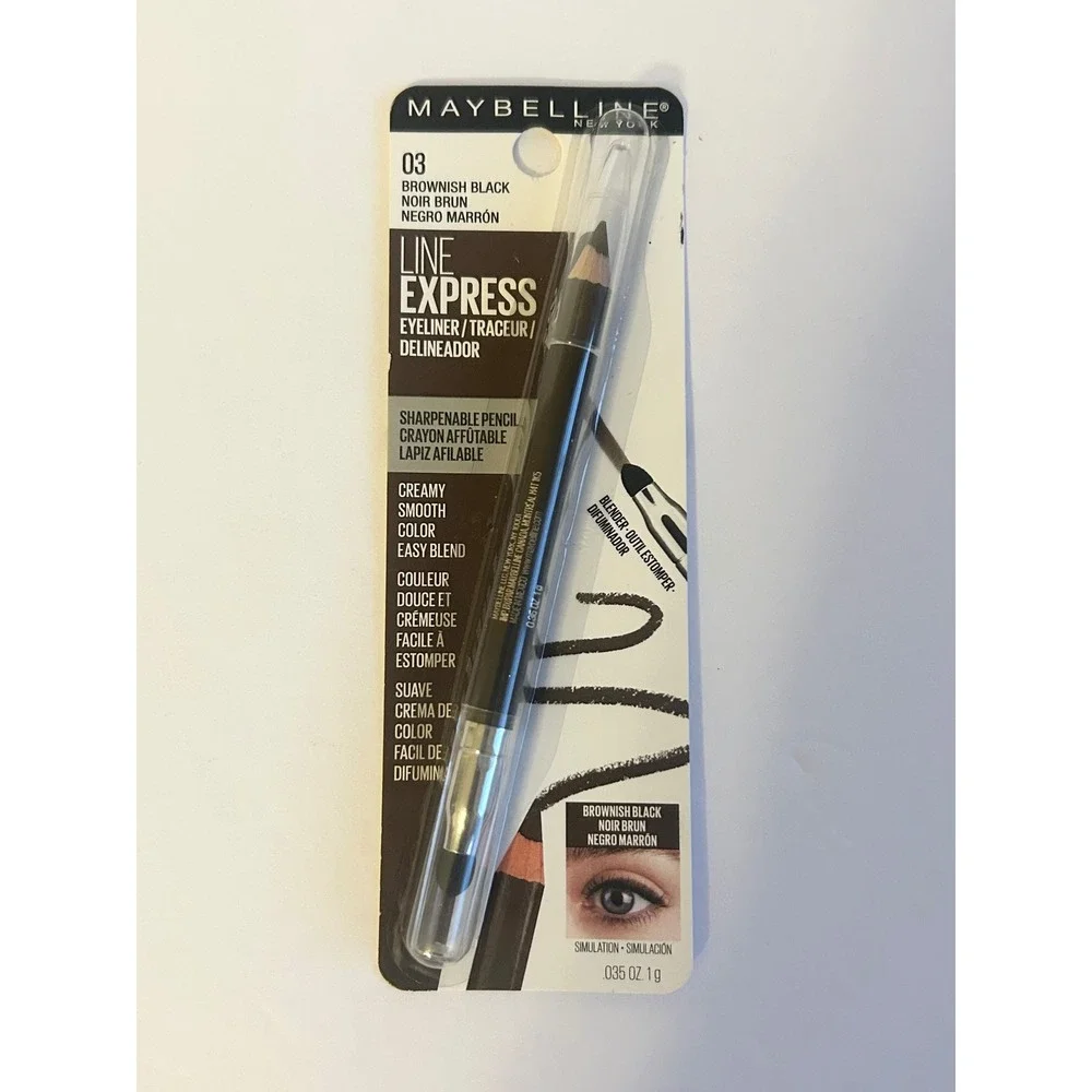 Maybelline Line Express Eyeliner 03 Brownish Black Pencil with Blender